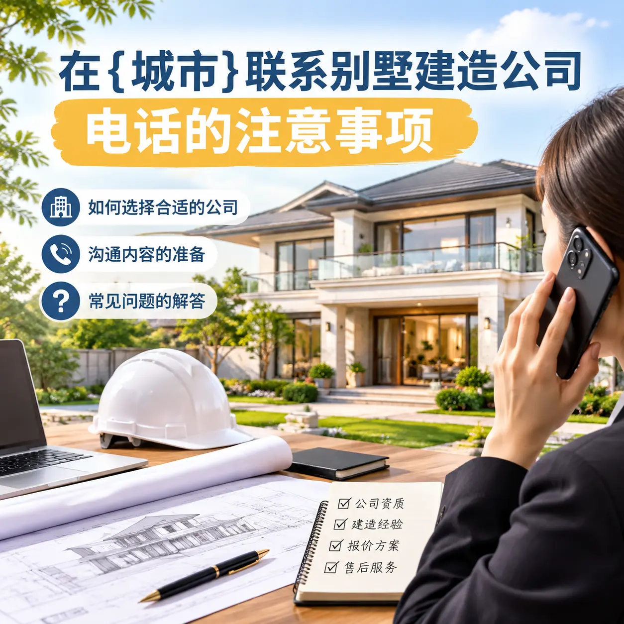 在惠水联系别墅建造公司电话的注意事项