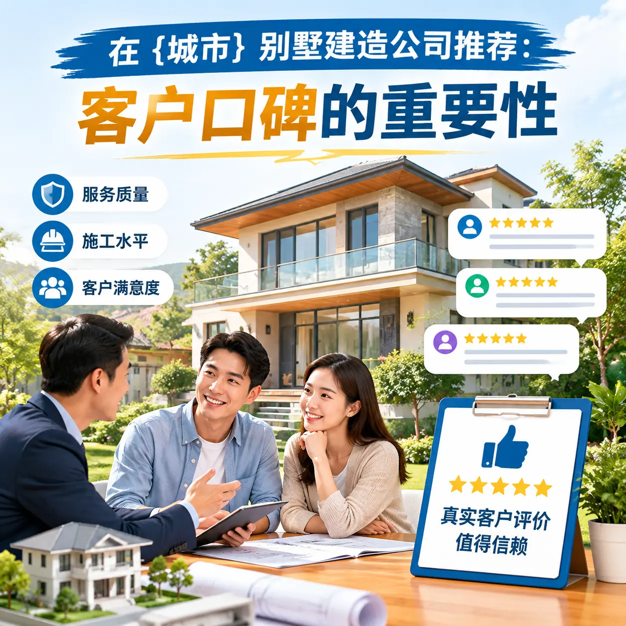 在 惠水 别墅建造公司推荐:客户口碑的重要性