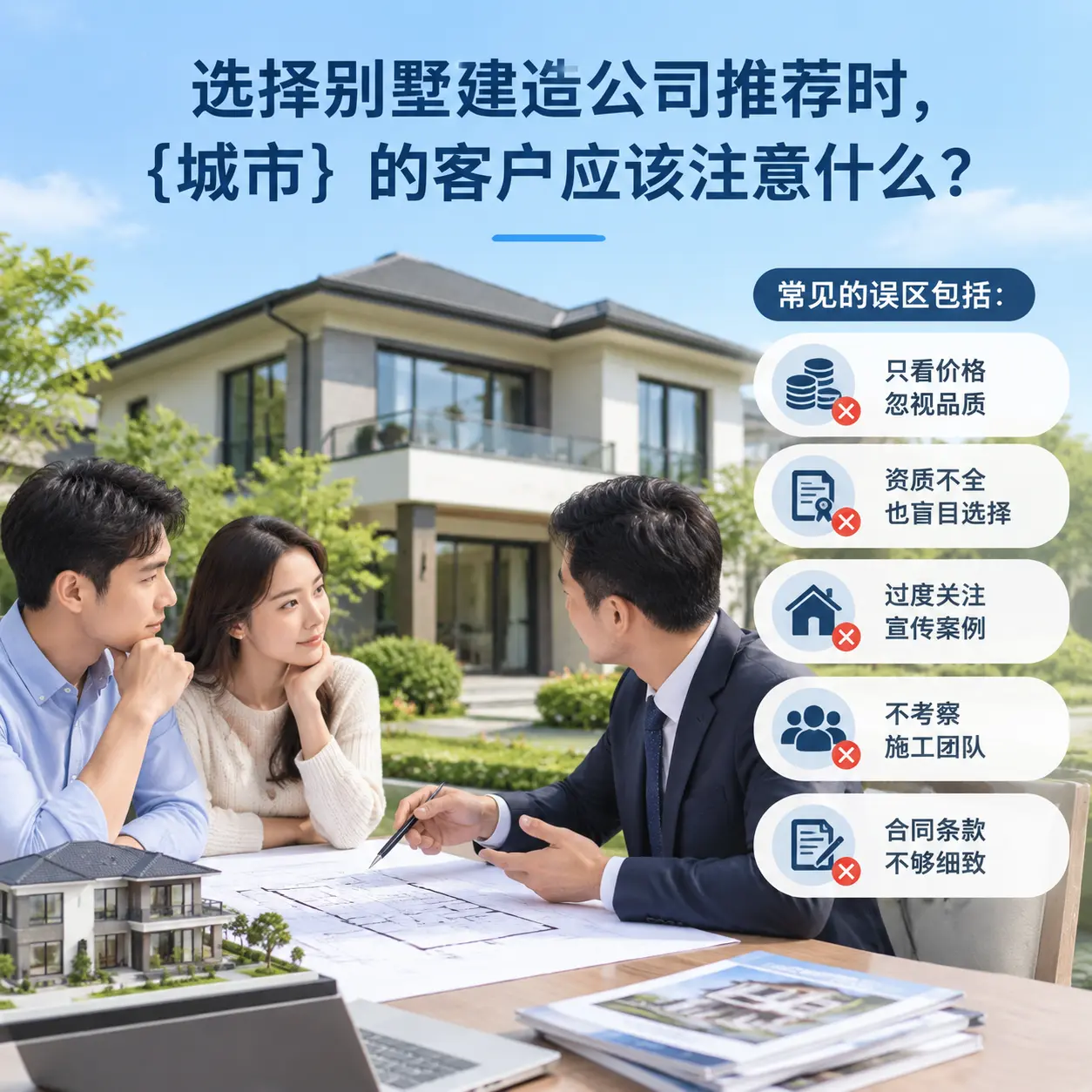选择别墅建造公司推荐时，惠水 的客户应该注意什么？