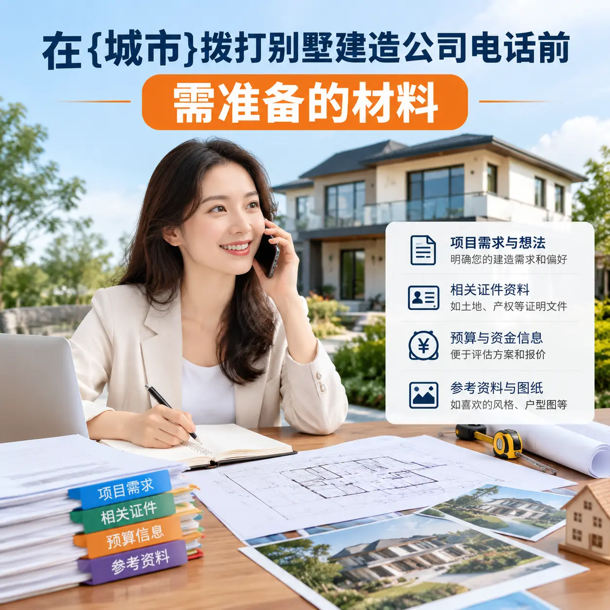 在惠水拨打别墅建造公司电话前需准备的材料