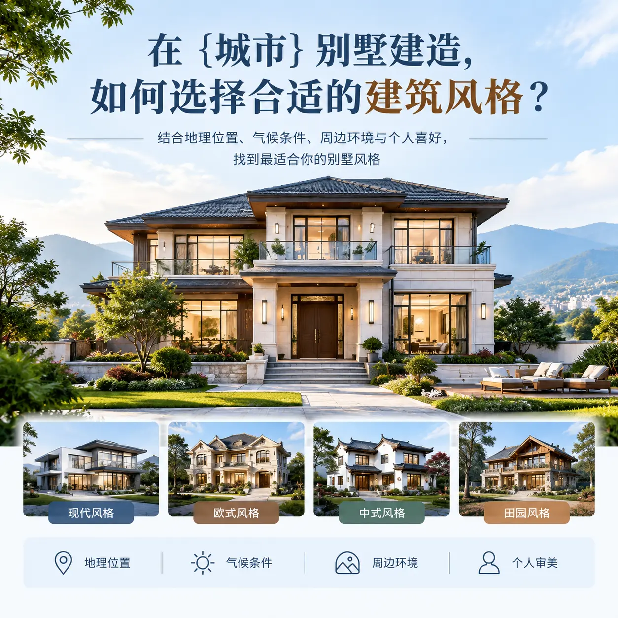 在 惠水 别墅建造，如何选择合适的建筑风格？